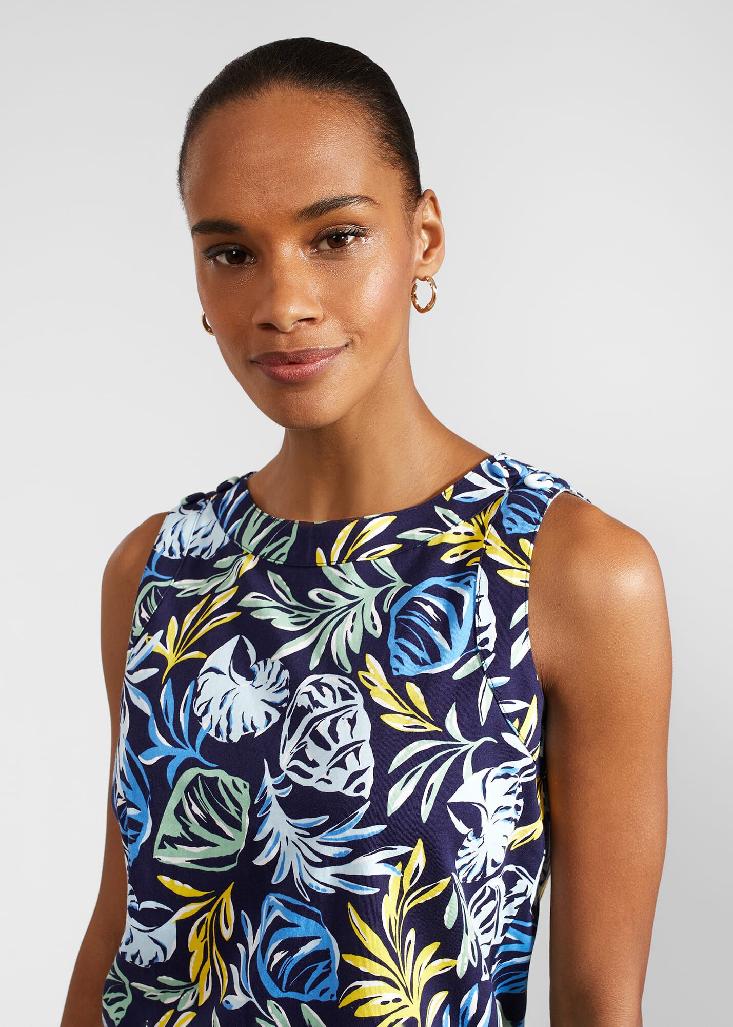 ホブズ HOBBS MADDY PRINTED TOP （NAVY YELLOW） Maddy Cotton Printed Top | Hobbs US |