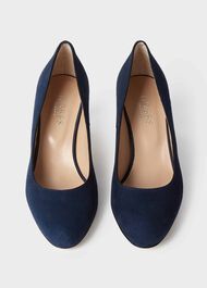 Emma Suede Stiletto Court Shoes, Midnight, hi-res