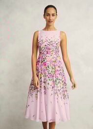 Carly Dress, Pale Pink Multi, hi-res