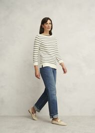 Annalise Sweater, Navy Warm Ivory, hi-res