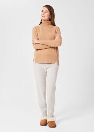 Zora Shearling Slipper, Tan, hi-res