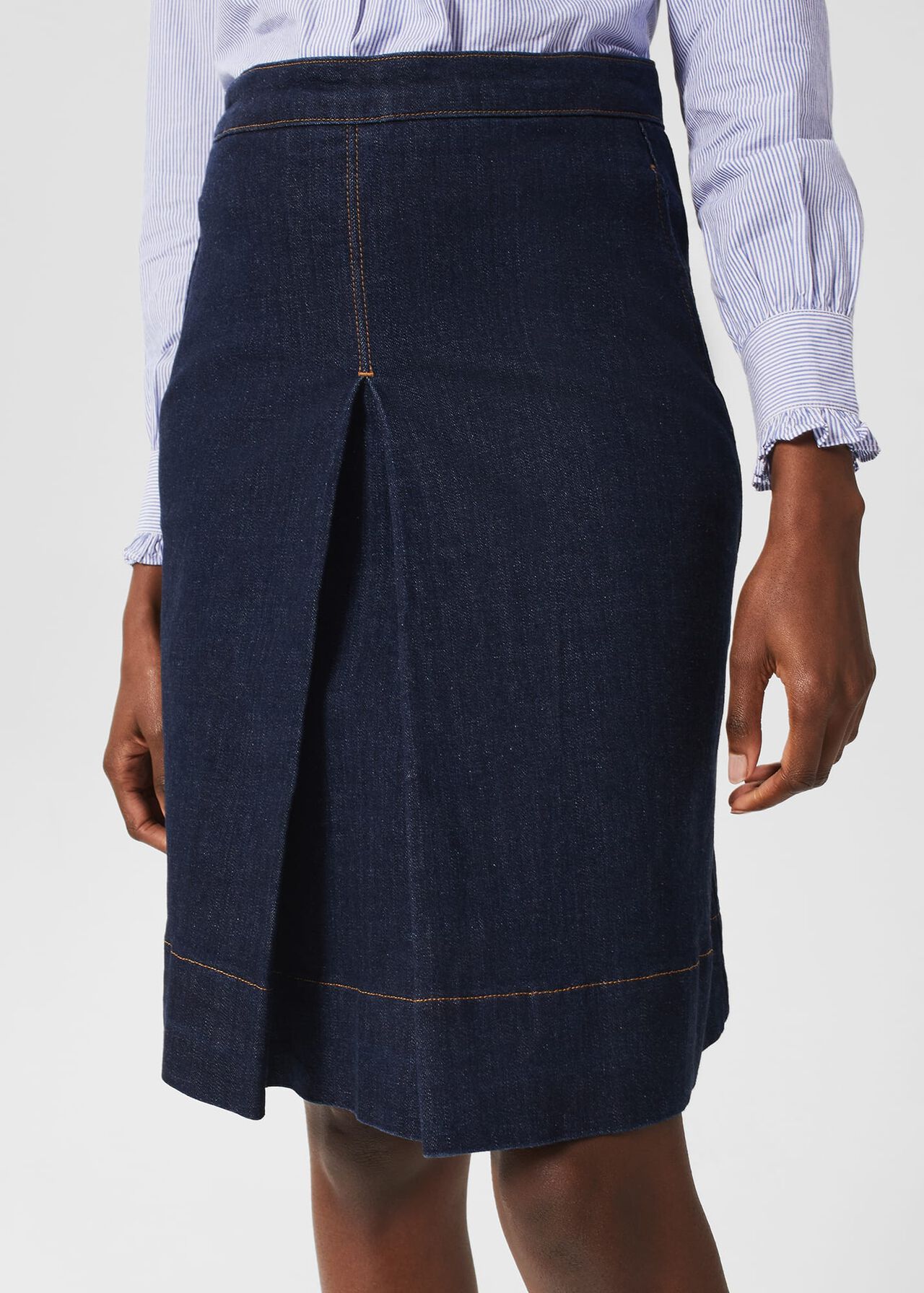 Ruth Denim Skirt, Indigo, hi-res