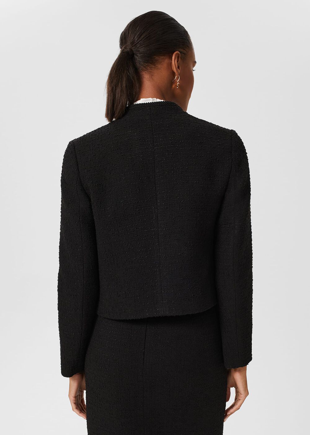 Gabi Tweed Jacket, Black, hi-res