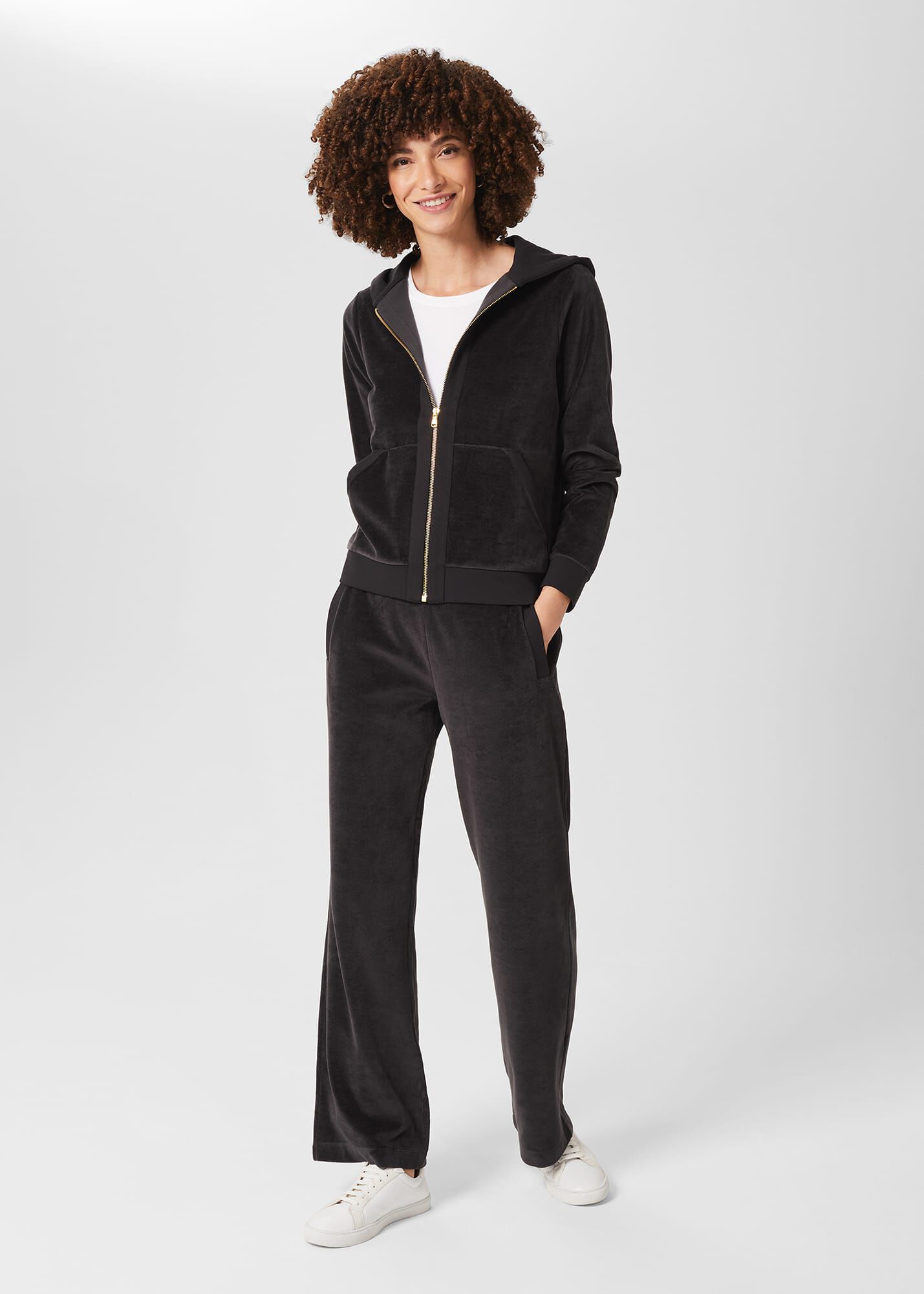 Velour online hooded top