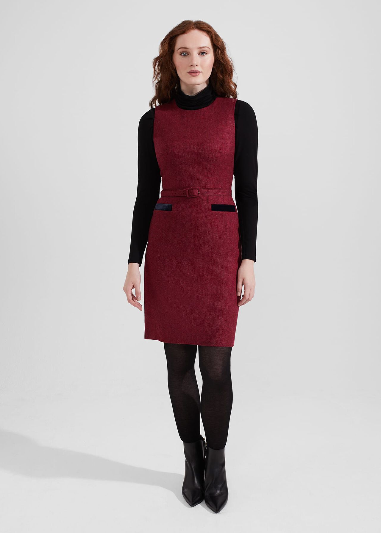 Diane Wool Dress, Pink Multi, hi-res