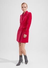 Wren Velvet Blazer Dress, Bright Pink, hi-res