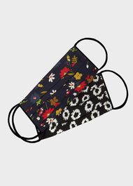 Face Masks Non-Medical, Nvy Mlt Blk Ivy, hi-res