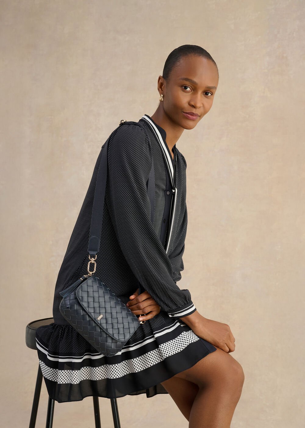 Valerie Dress, Navy Ivory, hi-res