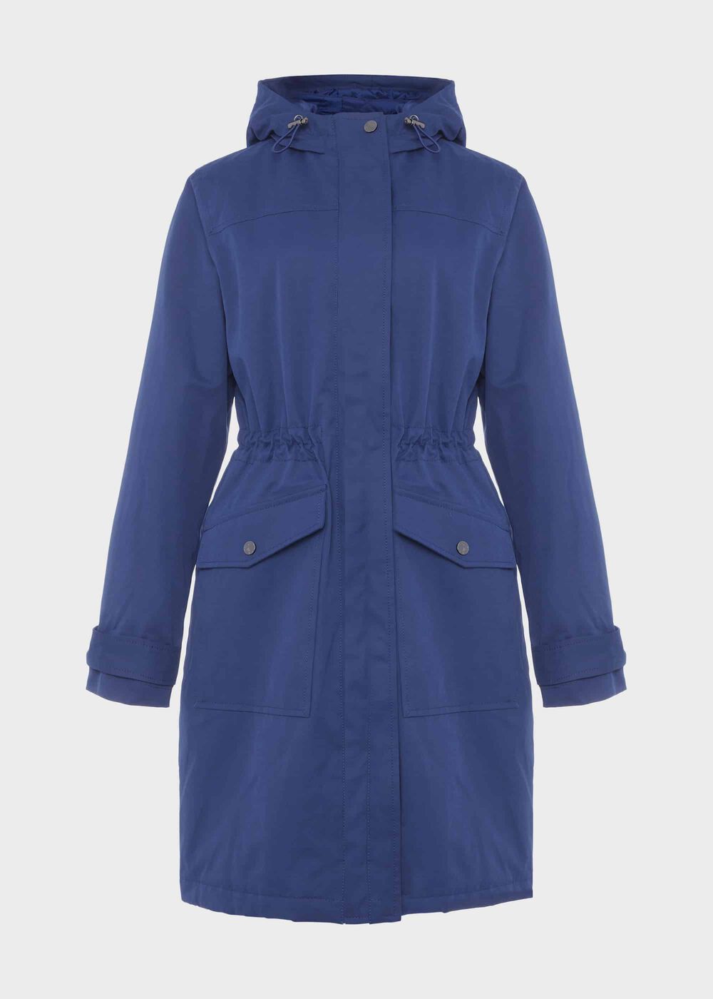 Kyra Waterproof Coat With Hood, Deep Blue, hi-res