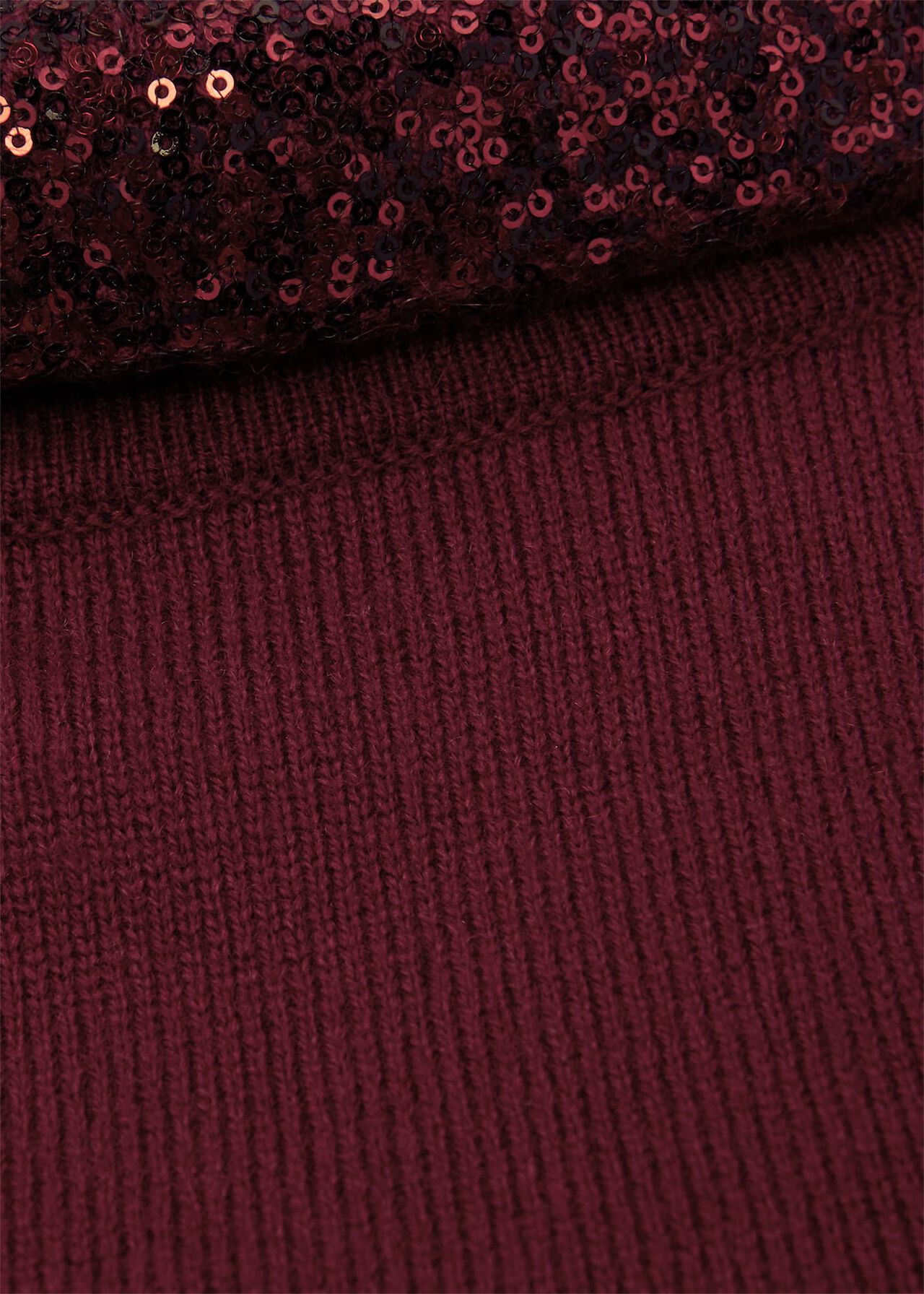 Esther Sequin Wool Cashmere Jumper, Burgundy, hi-res