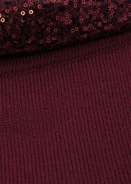Esther Sequin Wool Cashmere Jumper, Burgundy, hi-res