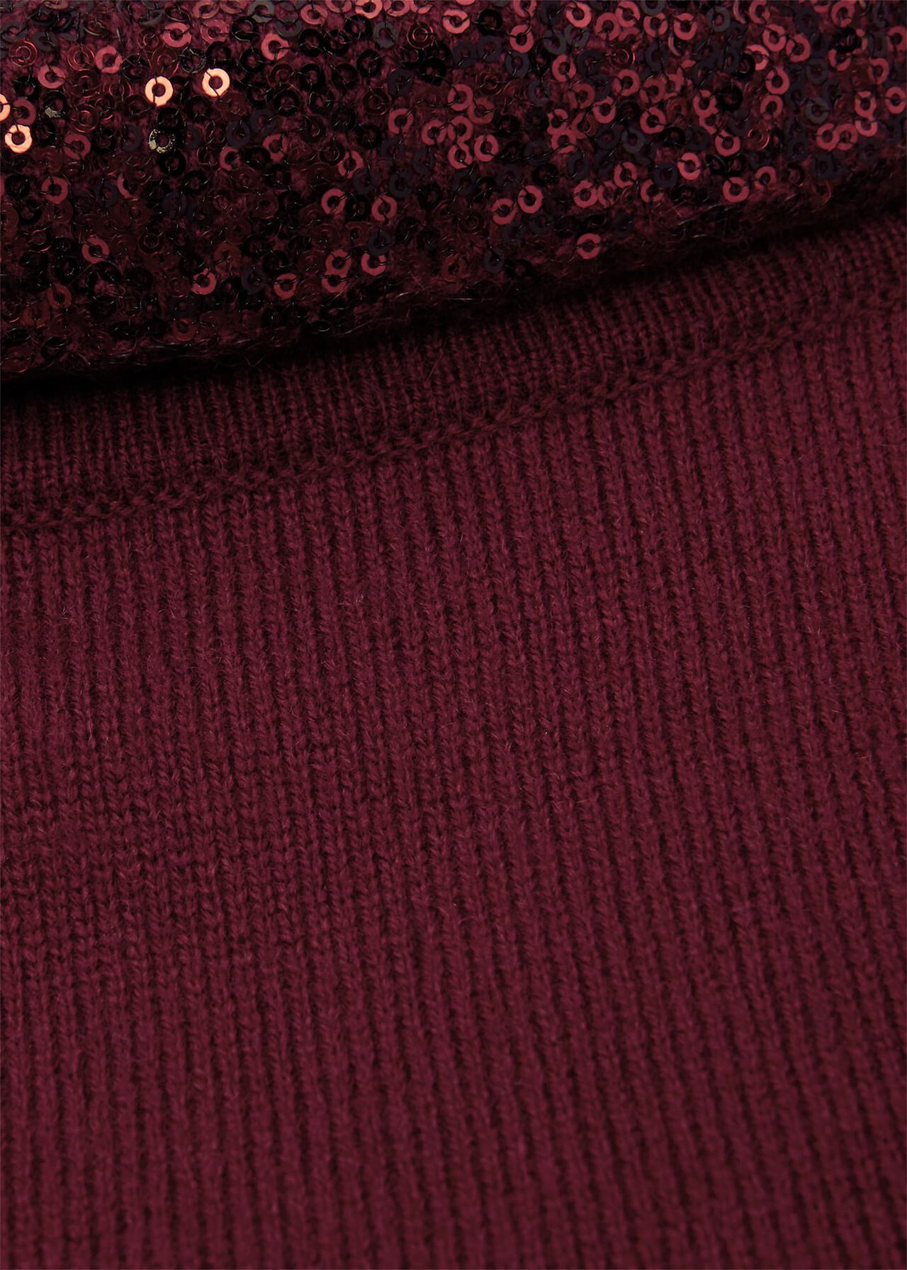 Esther Sequin Wool Cashmere Sweater, Burgundy, hi-res