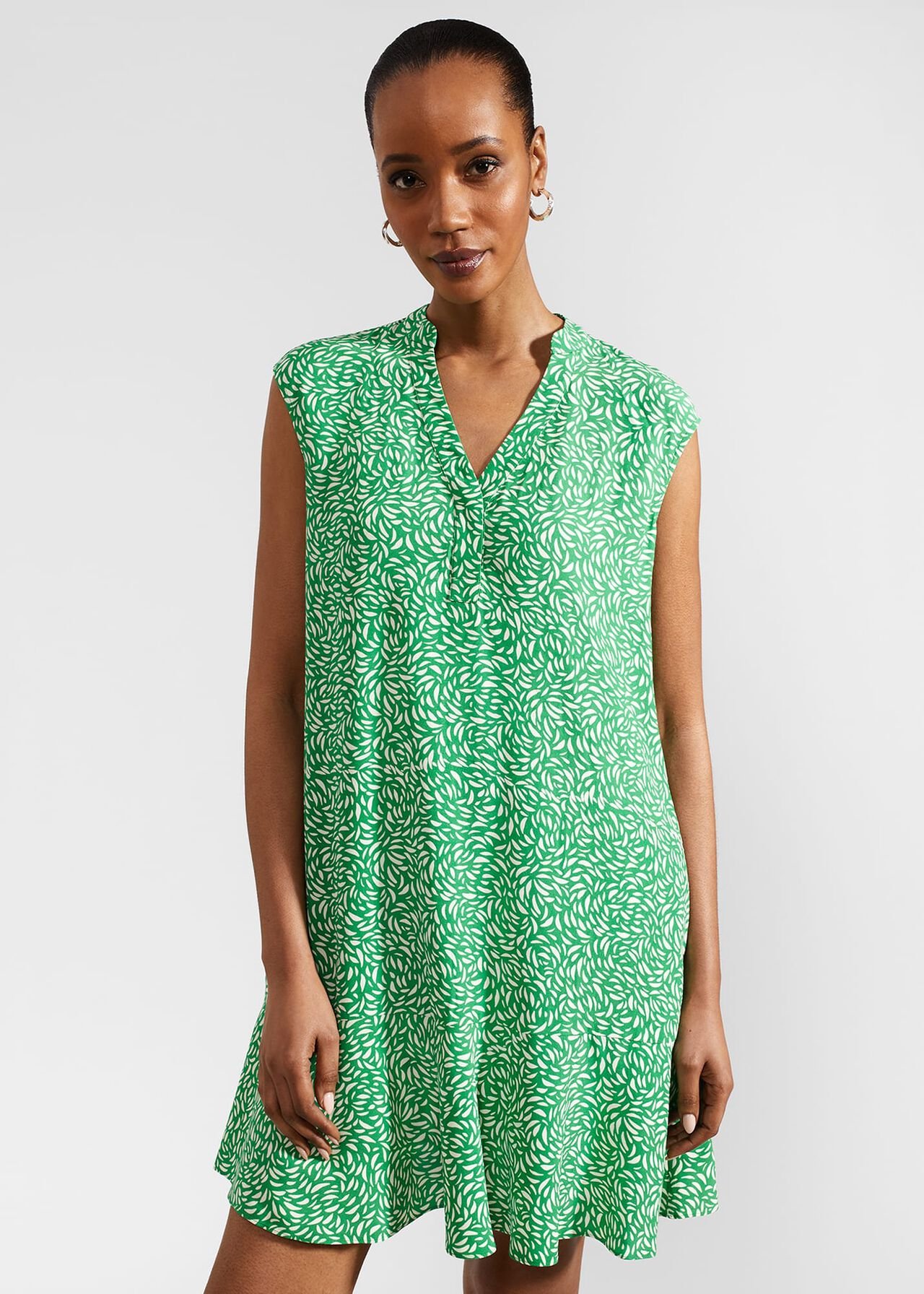 Janey Dress, Green Cream, hi-res