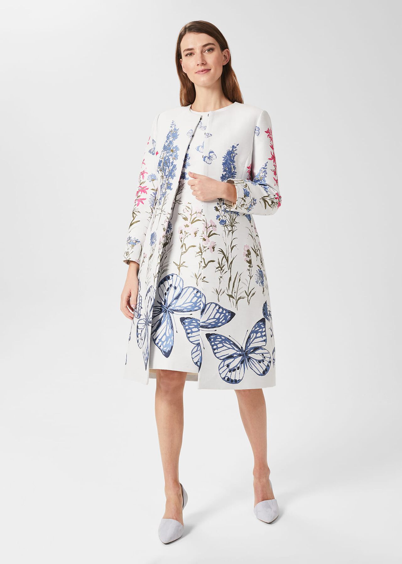 Jennifer Floral Jaquard Dress, Multi, hi-res