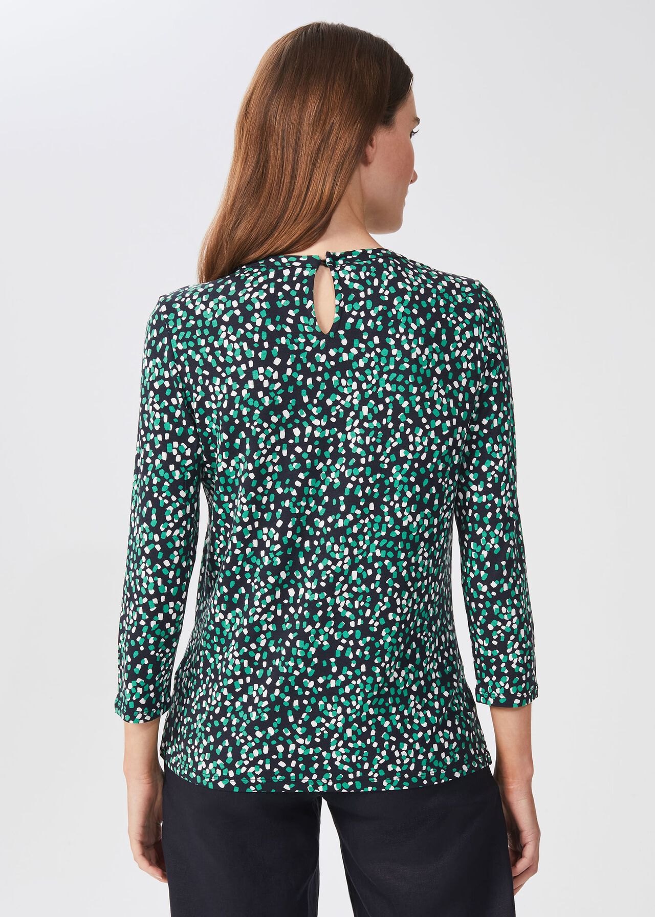 Julia Printed Top, Green Multi, hi-res