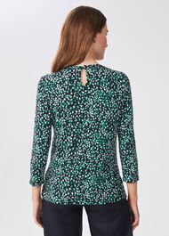 Julia Printed Top, Green Multi, hi-res