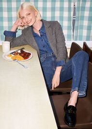 Wetherby Denim Top, Mid Wash, hi-res