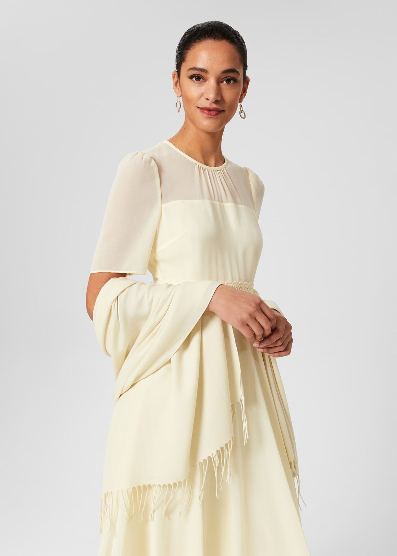 Matilda Scarf, Pale Yellow, hi-res