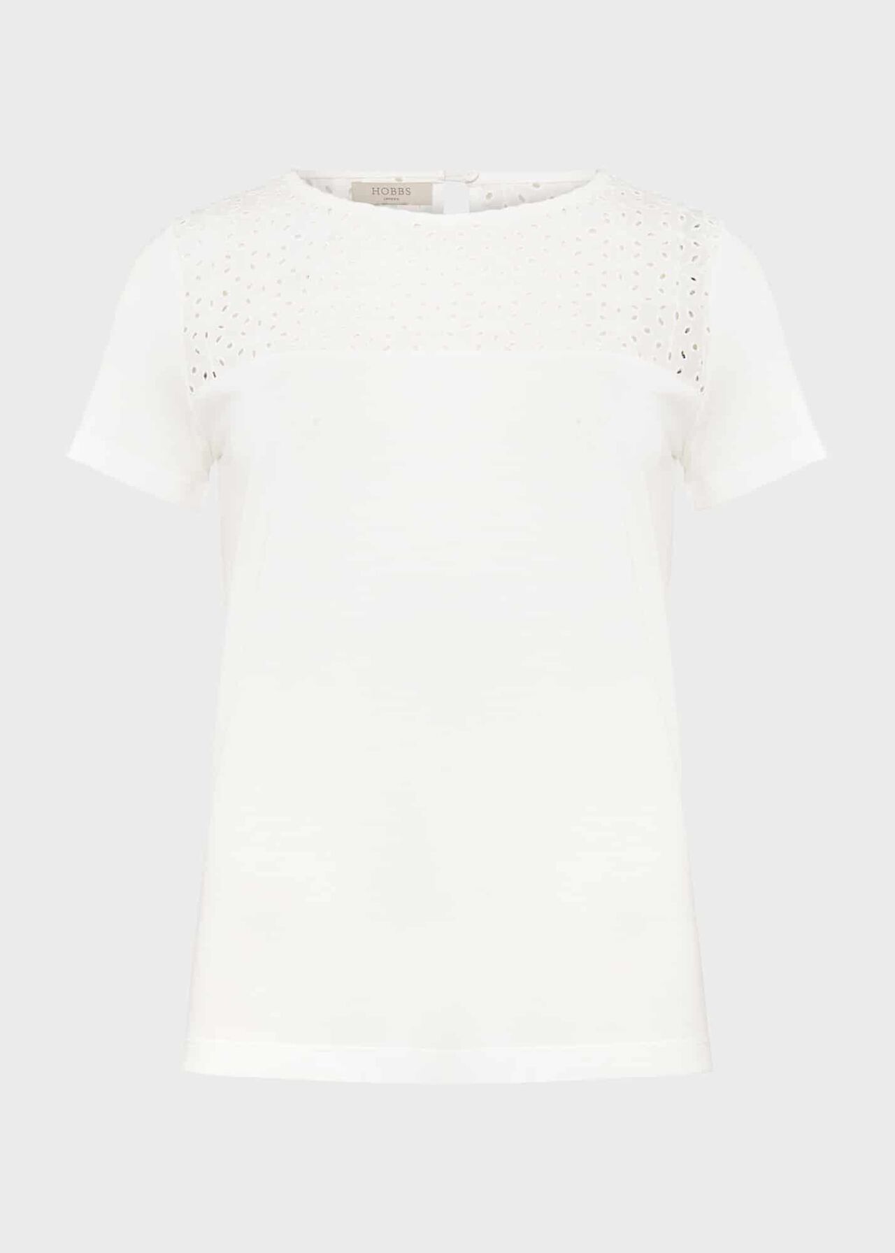 Lola Short Sleeve Top, Ivory, hi-res