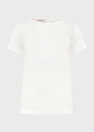 Lola Short Sleeve Top, Ivory, hi-res