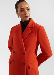 Mireya Wool Blend Coat, Orange, hi-res