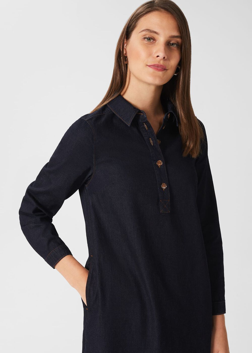hobbs jenny denim dress Jenny Denim Midi Dress