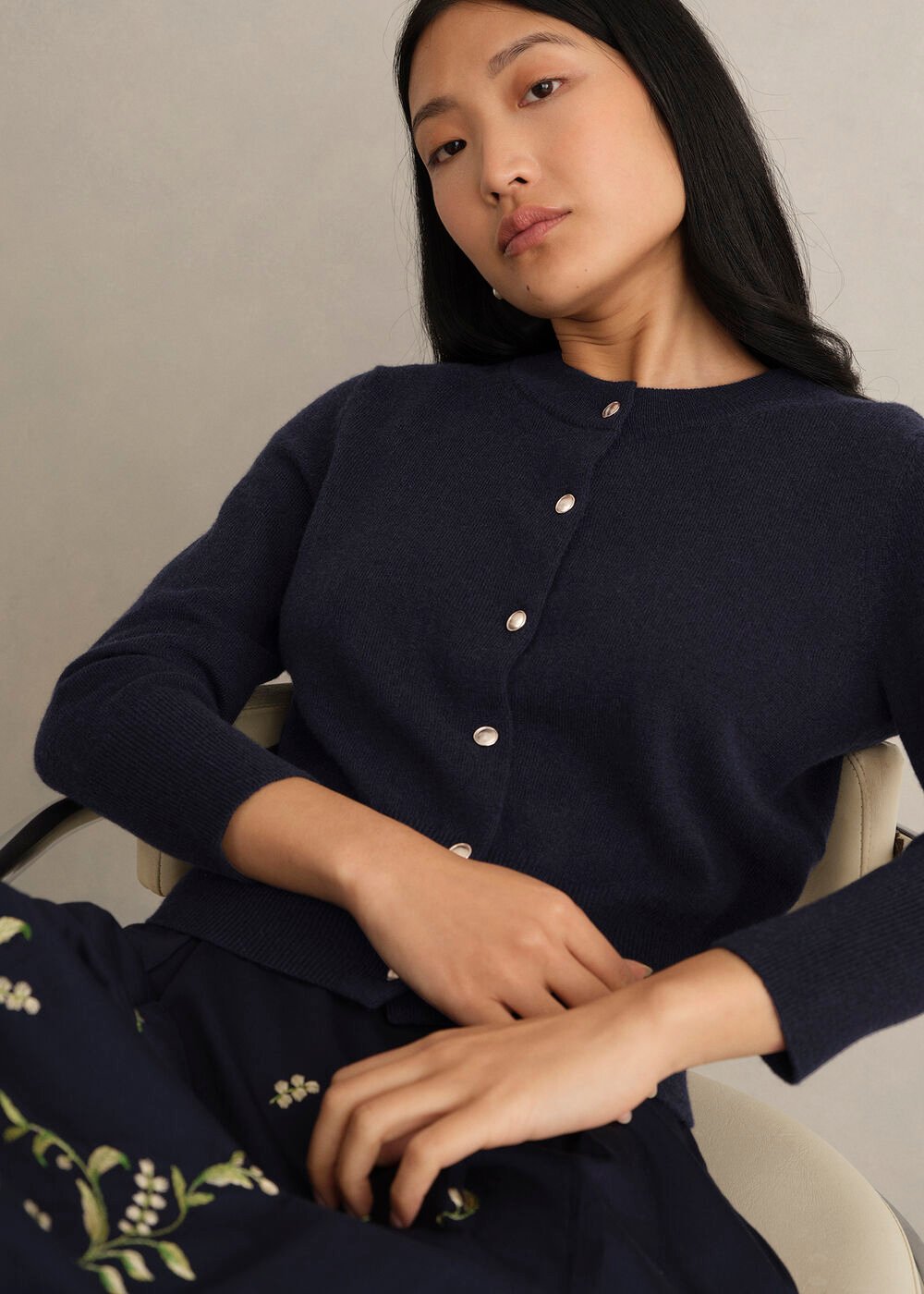 Tresco Cardigan, Midnight Navy, hi-res