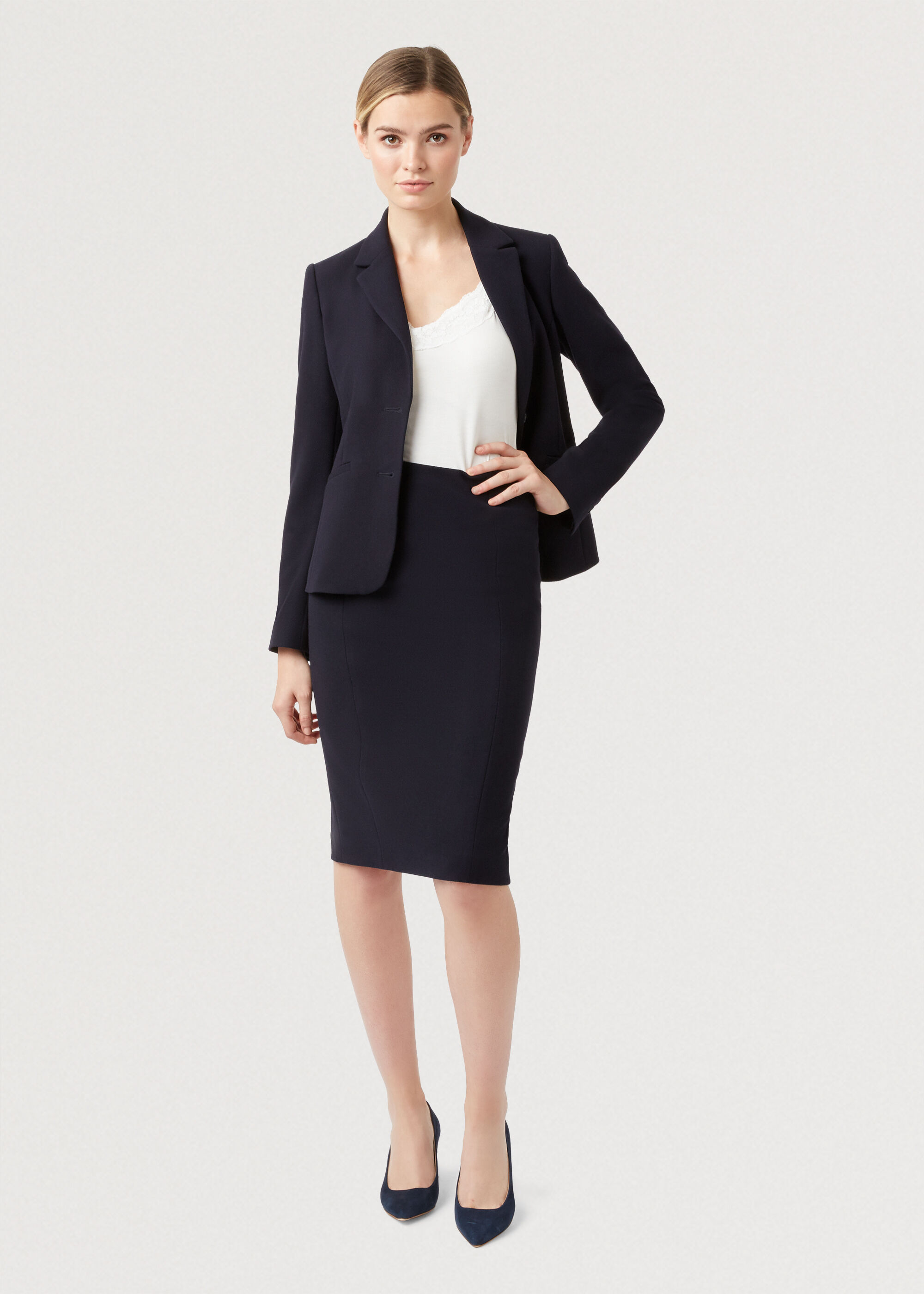 Suit skirt and blazer