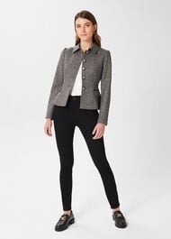 Daniella Wool Jacket, Black White, hi-res