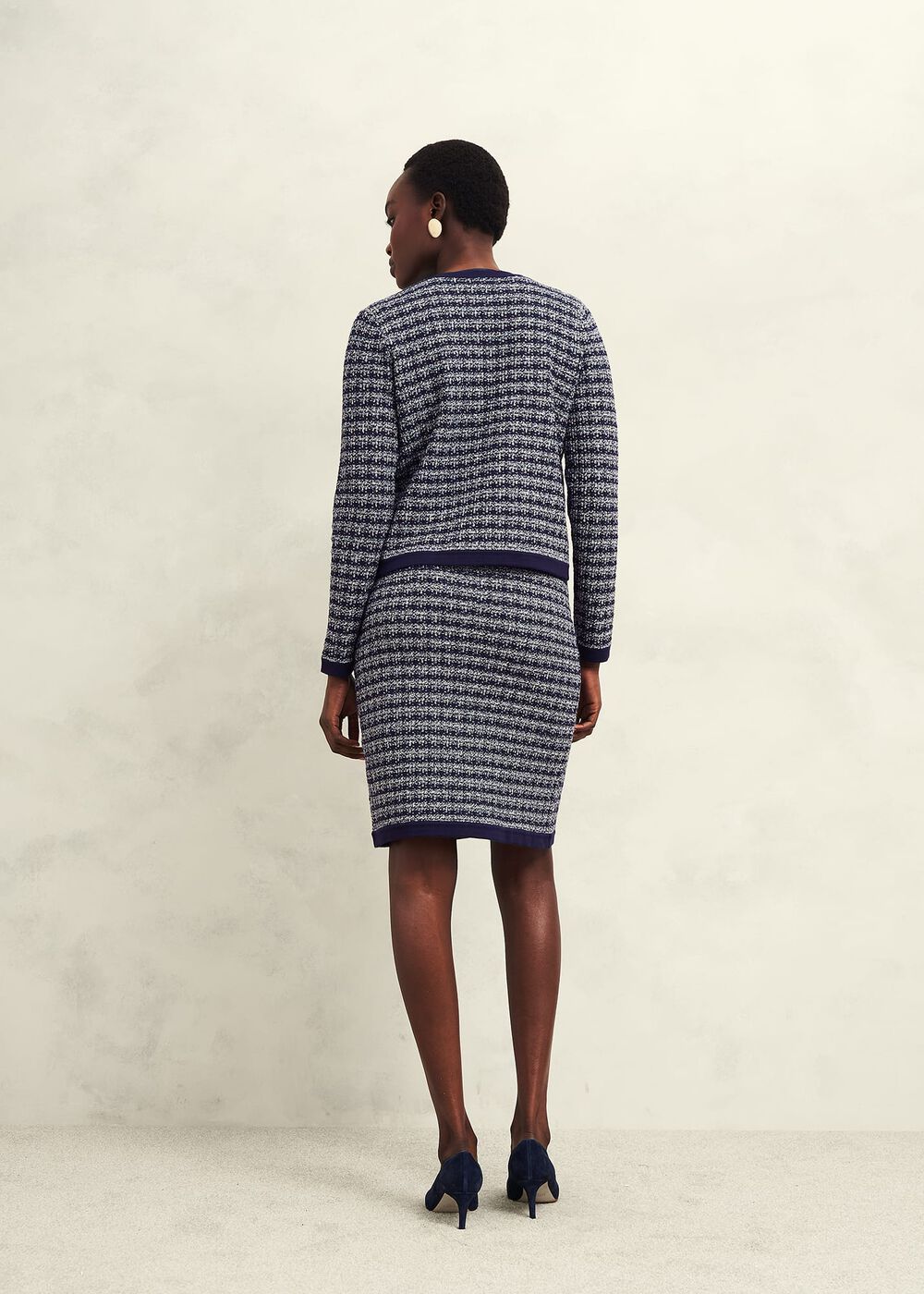 Audra Knitted Jacket, Midnight Ivory, hi-res