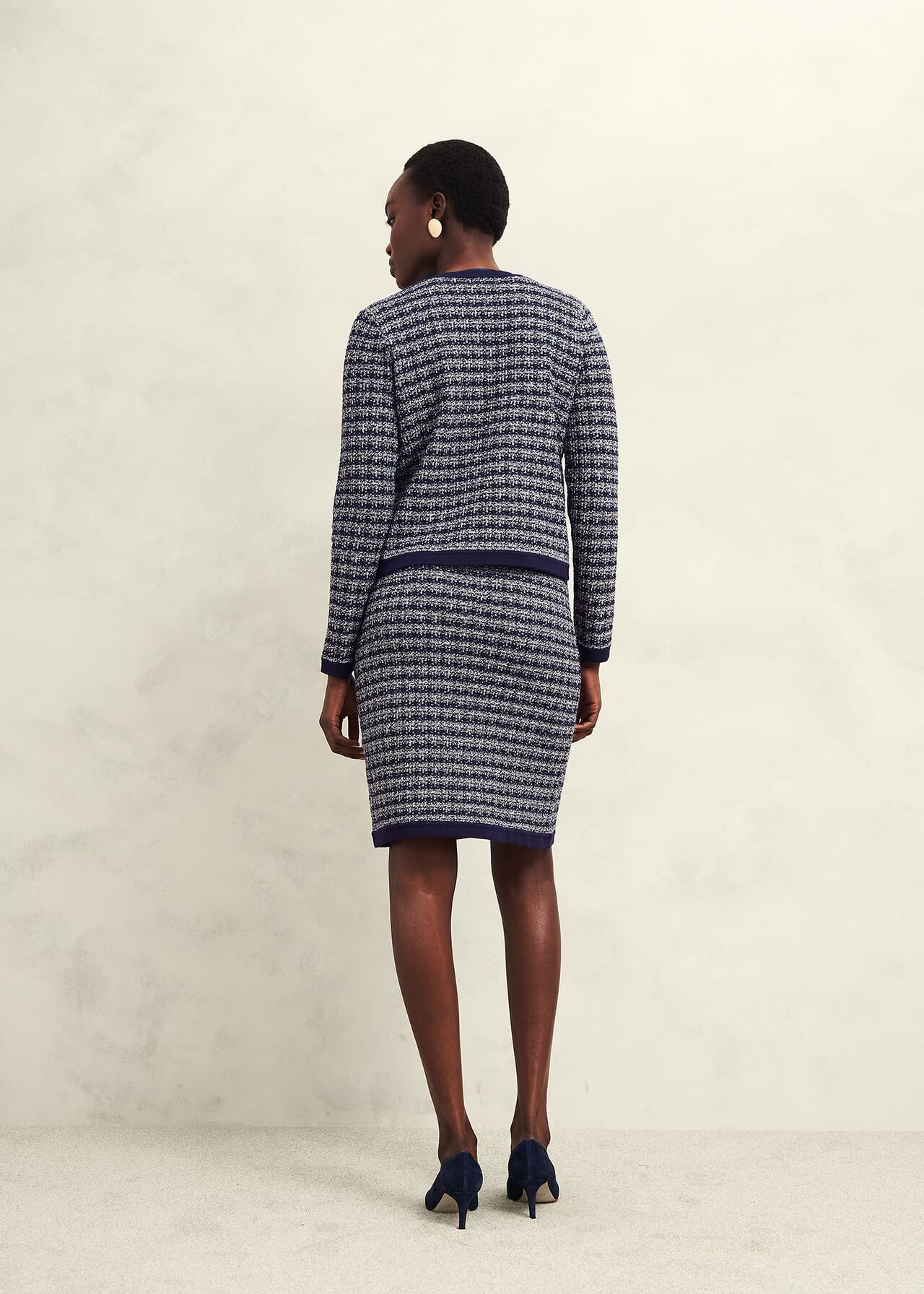 Audra Knitted Jacket, Midnight Ivory, hi-res