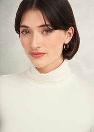 Mischa Turtle Neck Top, Hobbs Ivory, hi-res