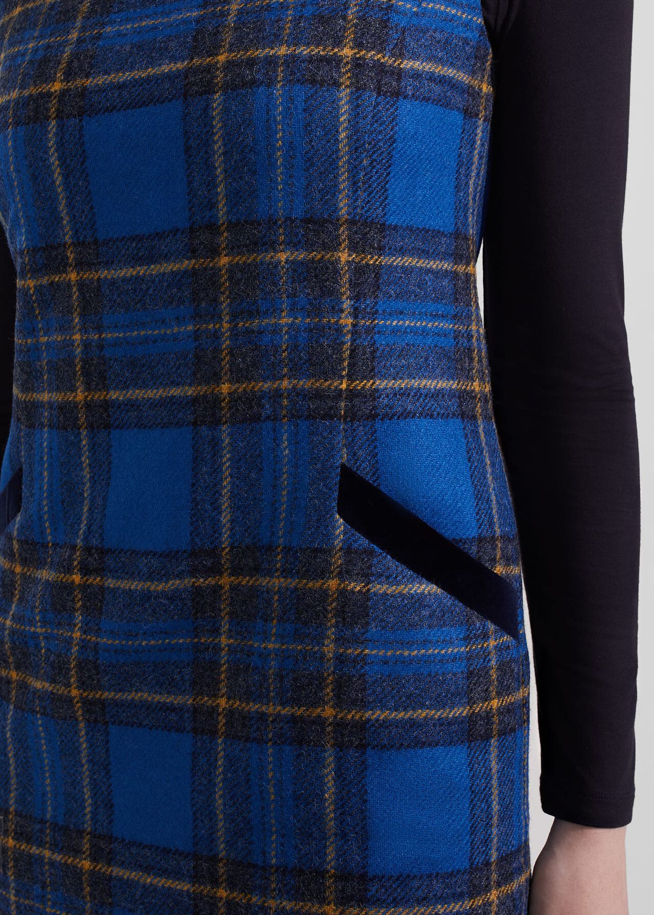 Petite Maven Wool Dress, Blue Multi, hi-res