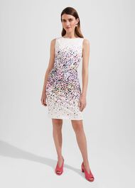 Petite Fiona Dress, Ivory Multi, hi-res