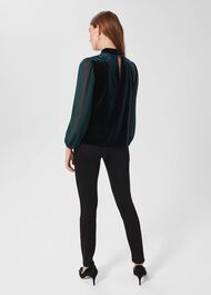 Faye Velvet Top , Evergreen, hi-res