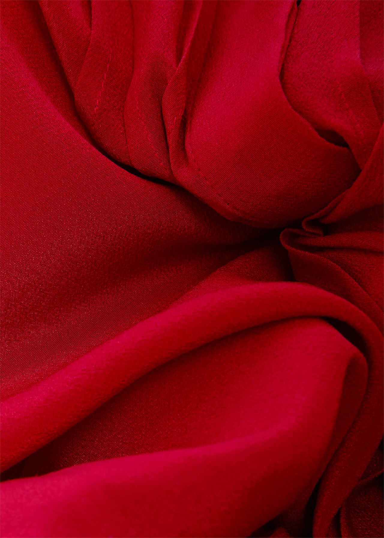 Gracie Silk Frill Blouse, Red, hi-res