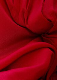 Gracie Silk Frill Blouse, Red, hi-res