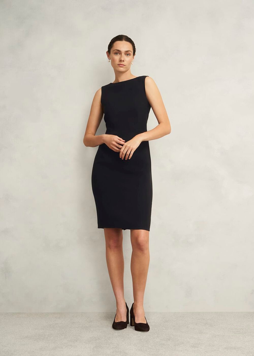 Rae Sleeveless Dress, Black, hi-res
