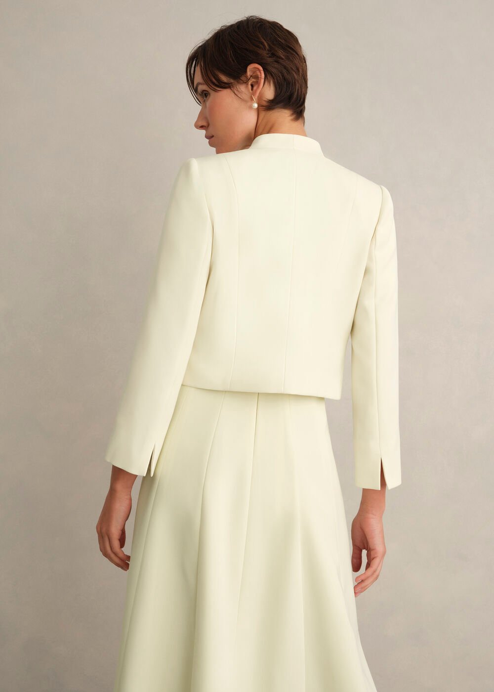 Eliana Seam Detail Jacket, Pale Yellow, hi-res