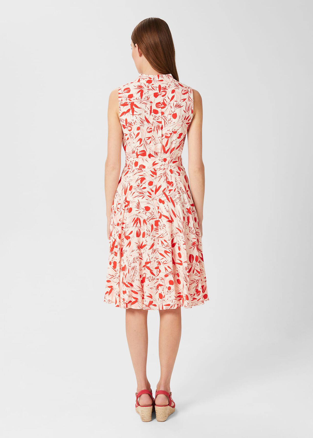 Belinda Fit And Flare Dress, Ivory Multi, hi-res