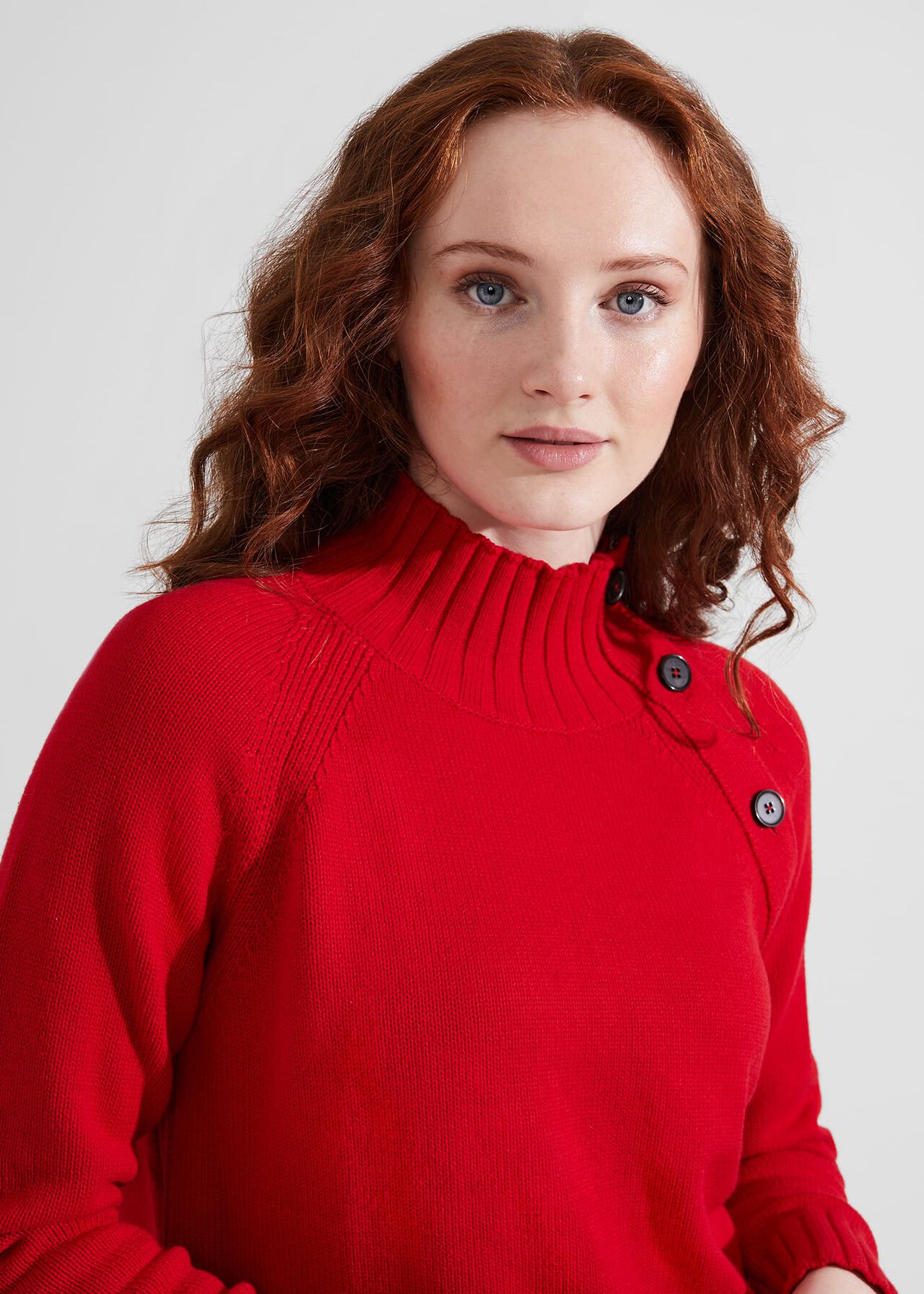 Chrissy Cotton Jumper, Hobbs Red, hi-res