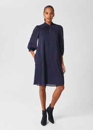 Faye A Line Dress, Navy, hi-res