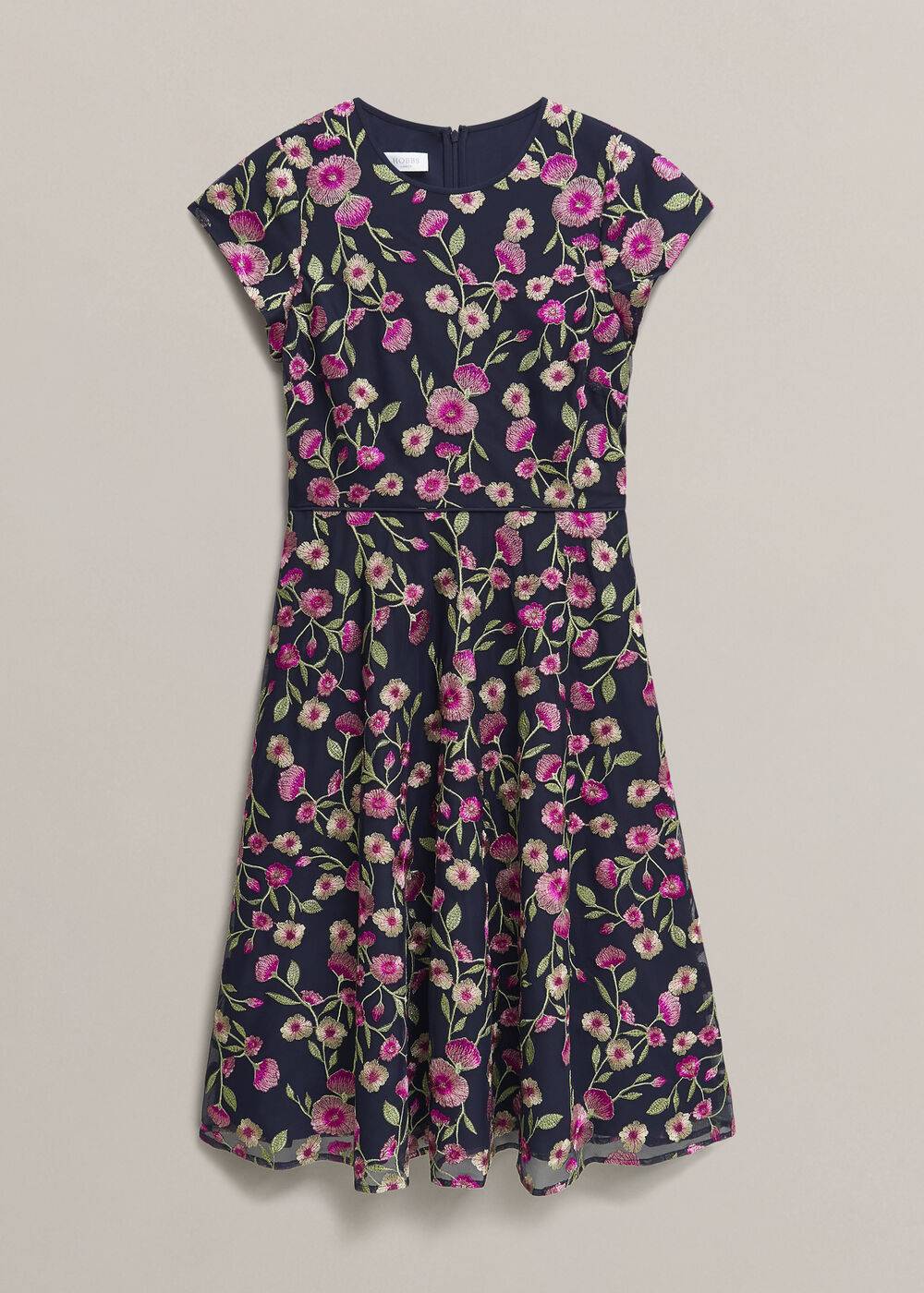 Petite Tia Embroidered Dress, Midnight Multi, hi-res