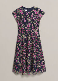 Petite Tia Embroidered Dress, Midnight Multi, hi-res