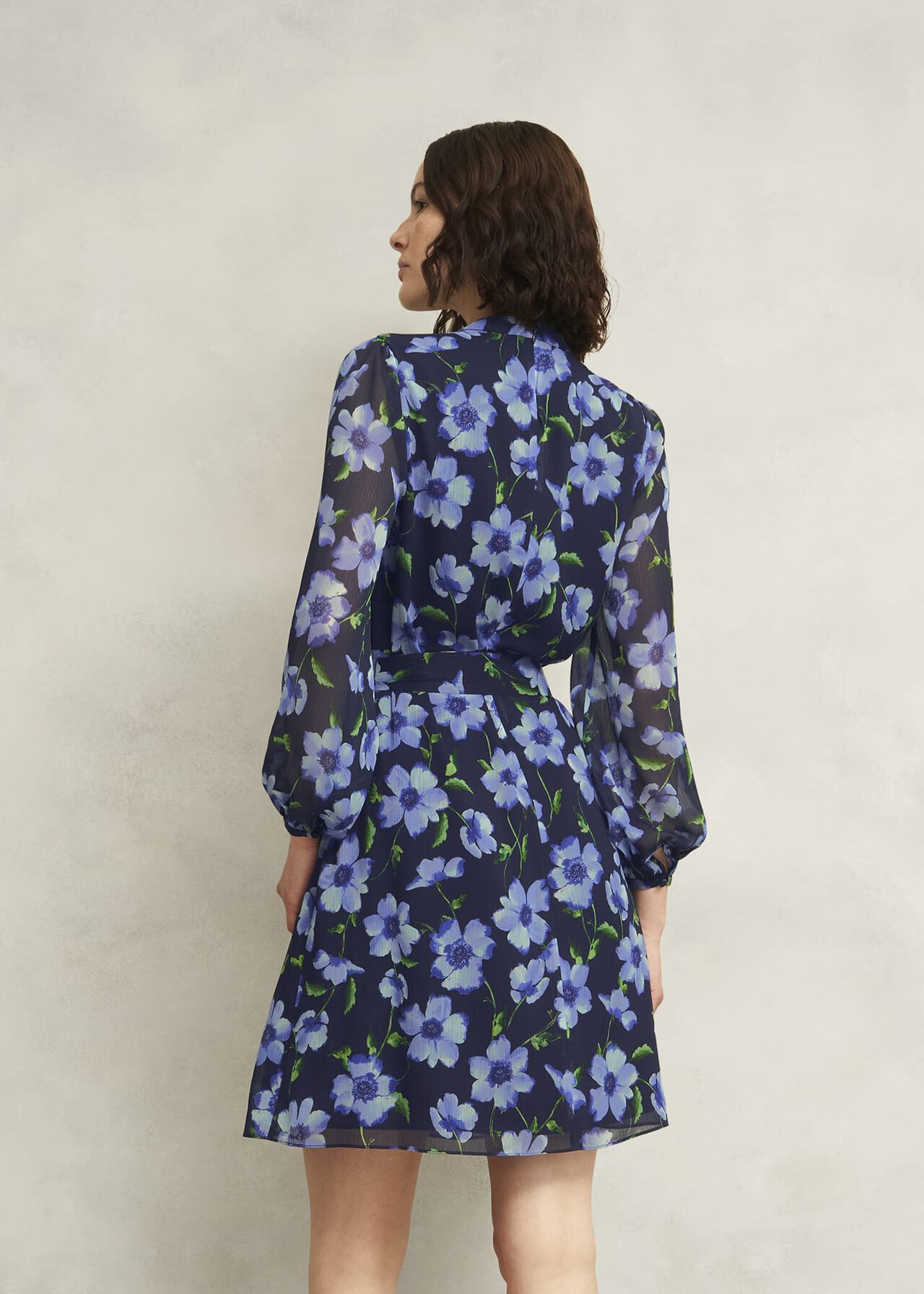 Gracie Tie Waist Dress, Midnight Multi, hi-res