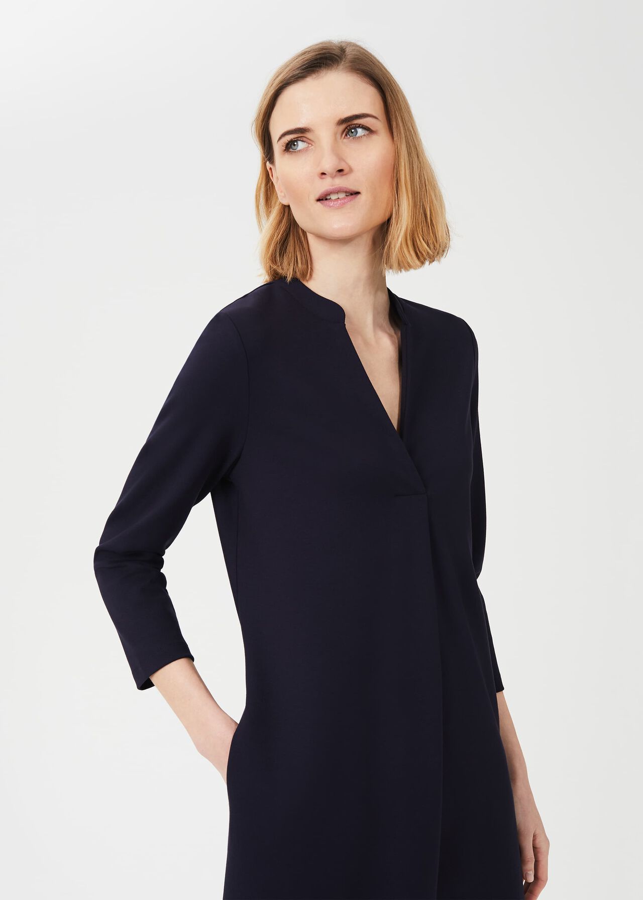 Agnes Jersey Dress, Navy, hi-res