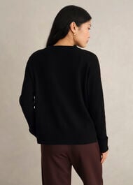 Darla Wool Blend Knitted Jumper, Black, hi-res