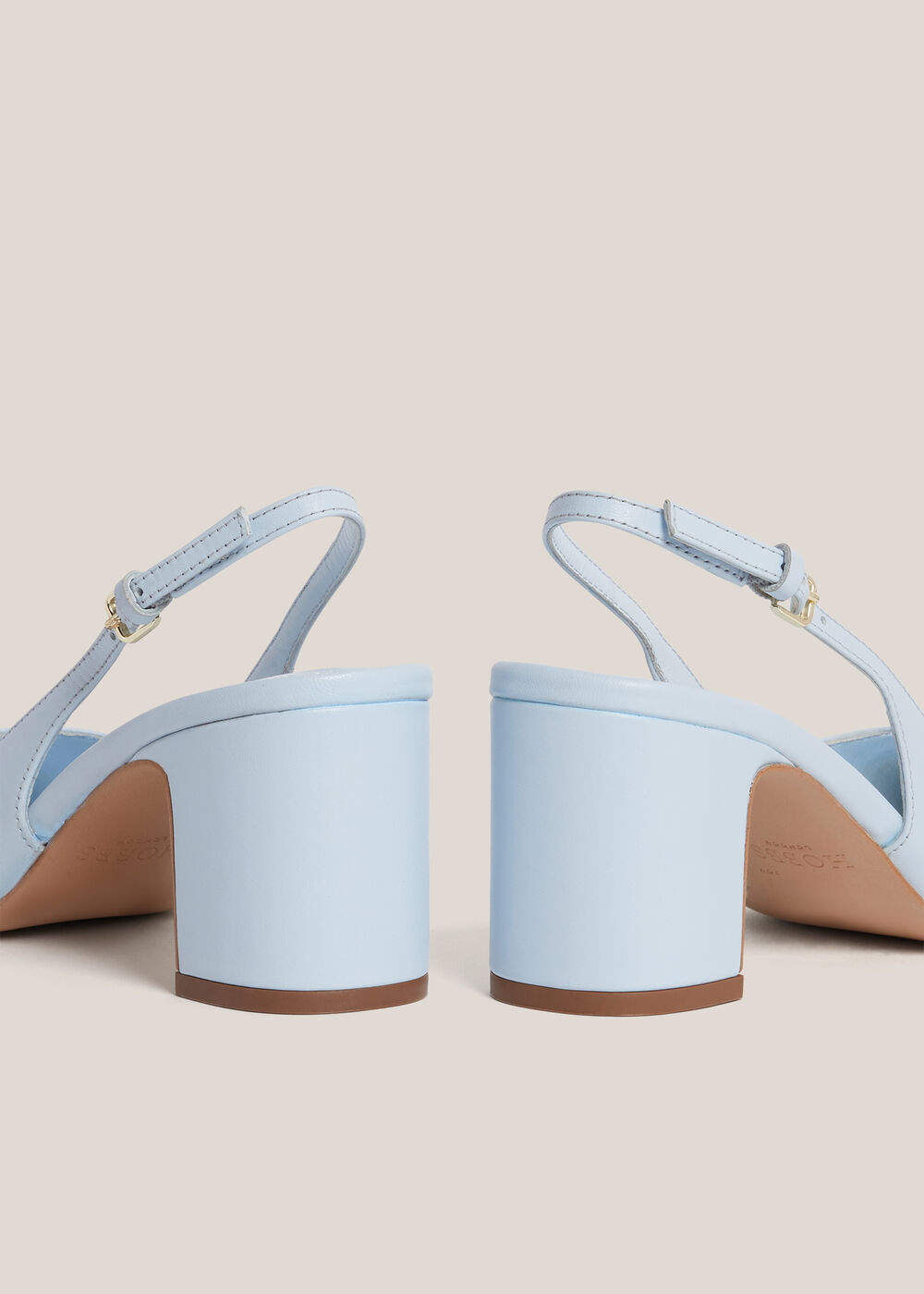 Lily Leather Slingback, Pale Blue, hi-res