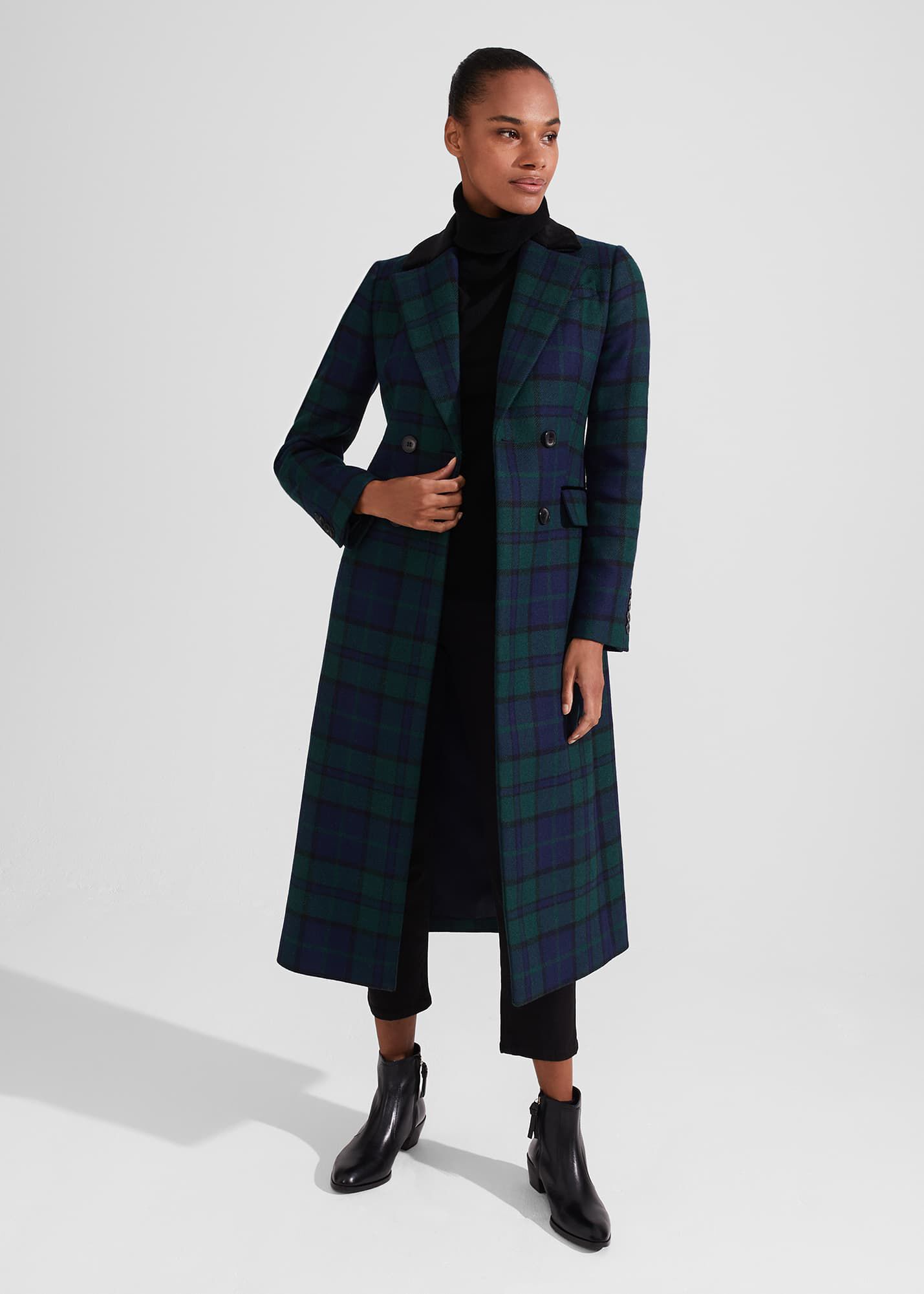 Tartan coat green shop