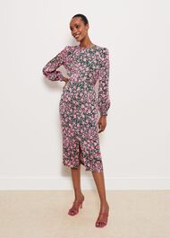 Charlton Dress, Green Pink, hi-res